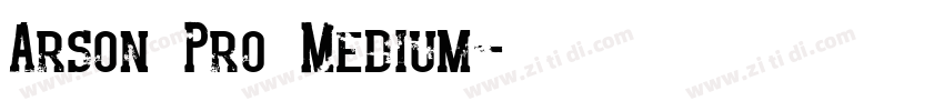 Arson Pro Medium字体转换